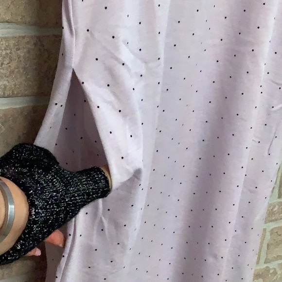 LulaRoe NEW - Sz XXS - lavender dress with pockets and black Polka Dots - Picture 5 of 5